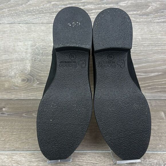 Blondo Lima Waterproof Black Leather Zip Chunky Heel Women’s Sz 10 Chelsea Boots - Picture 7 of 12